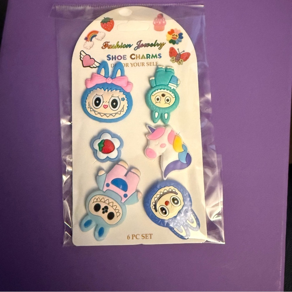 ✨✨5/$10✨✨ 6pc Labubu Shoe Charms for Crocs Style - Monster Bunny Lot New
